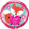 Funtastic Balloon Creations Love You Foxy Heart Single Foils