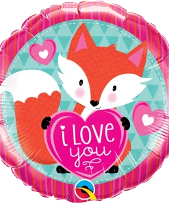 Funtastic Balloon Creations Love You Foxy Heart Single Foils