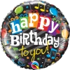 Funtastic Balloon Creations Single Foils Happy Birthday Musical Notes