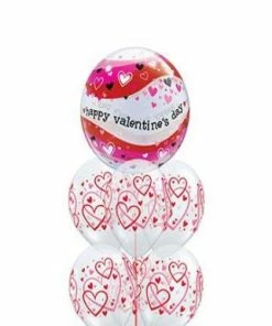 Funtastic Balloon Creations Luxury Wave Of Hearts (1 Bubble, 6 Latex)