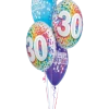 Funtastic Balloon Creations Rainbow Three-Oh Bouquet (1 Bubble, 2 Foils, 2 Latex)