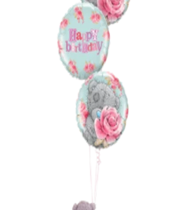 Funtastic Balloon Creations Tatty Teddy Birthday Bouquet With Teddy Bear ( 3 Teddy Foils, 1 Bear)