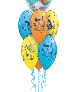 Funtastic Balloon Creations Finding Dory Bouquet (1Bubble, 6 Latex) Birthday