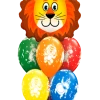 Funtastic Balloon Creations Zoo Party Bouquet (1 Large Lion Head, 6 Latex) 1 Funtastic Balloon Creations Zoo Party Bouquet (1 Large Lion Head, 6 Latex)