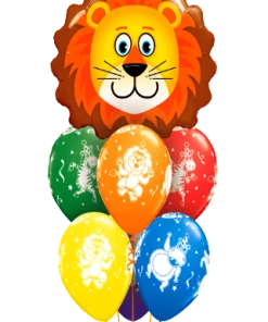 Funtastic Balloon Creations Zoo Party Bouquet (1 Large Lion Head, 6 Latex)