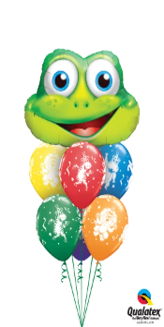 Funtastic Balloon Creations Hoppin' Party Bouquet ( 1 Large Frog, 6 Latex) Birthday 3 Funtastic Balloon Creations Hoppin' Party Bouquet ( 1 Large Frog, 6 Latex) Birthday