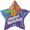Funtastic Balloon Creations 20" Purple Happy Birthday Star Single Foils