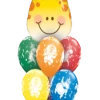 Funtastic Balloon Creations Birthday Jolly Giraffe Bouquet ( 1 Large Giraffe, 6 Latex)