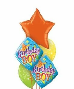 Funtastic Balloon Creations Birthday Boy Stars (3 Foil, 2 Latex)
