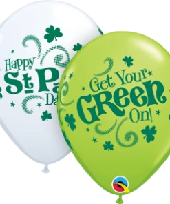 Funtastic Balloon Creations St. Pat’s Get Your Green On Latex