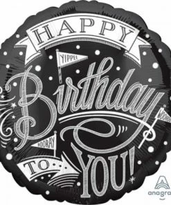 Funtastic Balloon Creations Chalkboard Happy Birthday To You Single Foils