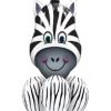 Funtastic Balloon Creations Birthday Zany Zebra Bouquet (1 Large Zebra Head, 3 Latex)