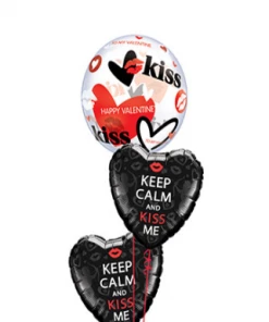 Funtastic Balloon Creations Heart Felt Kiss Bouquet (1 Bubble, 2 Foils)