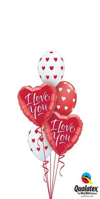 Funtastic Balloon Creations Classic Red & White Valentine's Hearts Bouquet (2 Foil Hearts, 3 Latex) 3 Funtastic Balloon Creations Classic Red & White Valentine's Hearts Bouquet (2 Foil Hearts, 3 Latex)