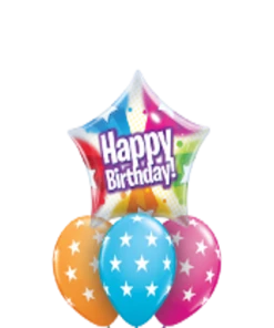 Funtastic Balloon Creations Be The Birthday Star Bouquet ( 1 Large Star, 3 Latex)