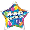 Funtastic Balloon Creations Birthday! Sparkling Balloons Star Single Foils