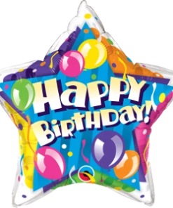 Funtastic Balloon Creations Birthday! Sparkling Balloons Star Single Foils