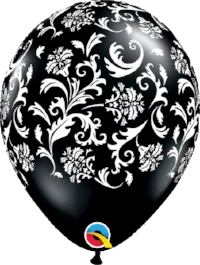 Funtastic Balloon Creations 11" Damask Print Latex Single Latex Balloons