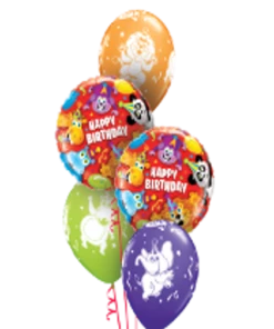 Funtastic Balloon Creations Party Animals Bouquet (2 Foil 3 Latex)