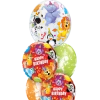Funtastic Balloon Creations Happy Birthday Circus Bouquet (1 Bubble, 2 Foil, 2 Latex)