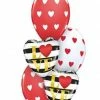 Funtastic Balloon Creations Classic Love Stripes (2 Foil Hearts, 3 Latex)