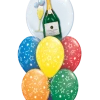 Funtastic Balloon Creations Bubble With Bubbly Bouquet (1 Double Bubble, 6 Latex) Birthday