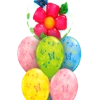 Funtastic Balloon Creations Double Bubble Flower And Butterflies Bouquet (1 Double Bubble, 6 Latex)