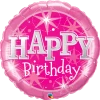 Funtastic Balloon Creations Birthday Pink Sparkle Foil