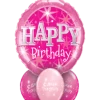 Funtastic Balloon Creations Pink Sparkle Birthday Bouquet (1 Giant Foil, 3 Latex)