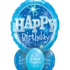 Funtastic Balloon Creations Blue Sparkle Birthday Bouquet (1 Giant Foil, 3 Latex)