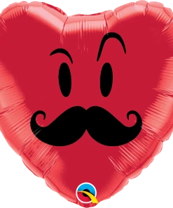 Funtastic Balloon Creations Mr. Mustache Heart Single Foils