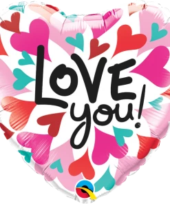 Funtastic Balloon Creations Single Foils Love You Converging Herarts