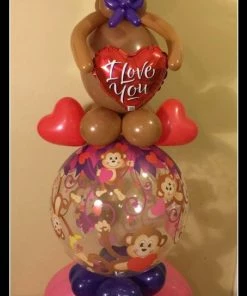 Funtastic Balloon Creations Love & Romance Monkey Bouquet