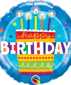 Funtastic Balloon Creations Happy Birthday Cake And Candles Single Foils