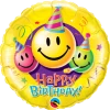 Funtastic Balloon Creations Single Foils Happy Birthday Smiley Faces