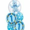 Funtastic Balloon Creations Baby Bear Blue (1 Double Bubble, 2 Foil, 2 Latex)
