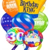 Funtastic Balloon Creations Jumbo Twisty Birthday Bouquet (Name And Optional Age) Crown (10 Balloons)