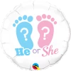 Funtastic Balloon Creations Single Foils HE Or SHE Footprints 1 Funtastic Balloon Creations Single Foils HE Or SHE Footprints