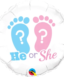 Funtastic Balloon Creations Single Foils HE Or SHE Footprints