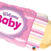 Funtastic Balloon Creations Welcome Baby Bottle Pink Single Foils