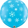Funtastic Balloon Creations 3' ROBIN'S EGG BLUE SNOWFLAKE AROUND
