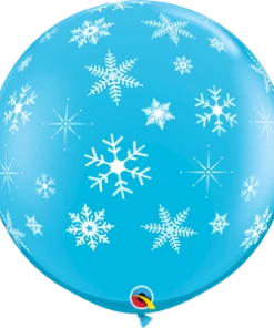 Funtastic Balloon Creations 3' ROBIN'S EGG BLUE SNOWFLAKE AROUND