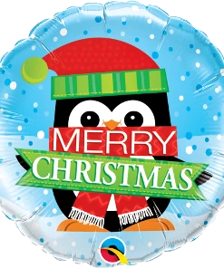 Funtastic Balloon Creations Single Foils Merry Christmas Penguin
