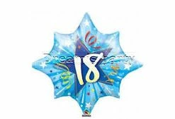 Funtastic Balloon Creations Single Foils Blue 18th Birthday