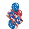 Funtastic Balloon Creations U S A, U S A Bouquet (2 Foils, 3 Printed Latex) Seasonal 2 Funtastic Balloon Creations U S A, U S A Bouquet (2 Foils, 3 Printed Latex) Seasonal
