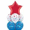Funtastic Balloon Creations Red, White & Blue Stars (1 Foil, 6 Latex)
