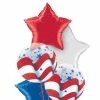 Funtastic Balloon Creations Patriotic Stars & Stripes (3 Foils, 2 Bubbles) Seasonal