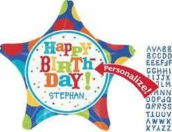 Funtastic Balloon Creations Single Foils Personalize It Happy Birthday