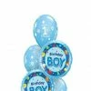 Funtastic Balloon Creations 1st Birthday Blue Bouquet (2 Foil, 3 Latex) Baby