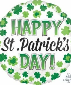 Funtastic Balloon Creations Happy St. Patrick's Day Shamrock Single Foils